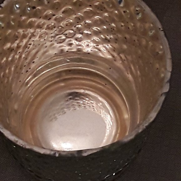 Trio of Metallic Glass Candle Holders Small Size Metallic Colors NEW - Picture 7 of 9